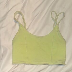 Light Green Strappy Cropped workout Tank